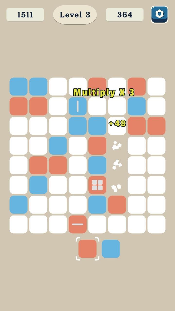 方块染色消除游戏