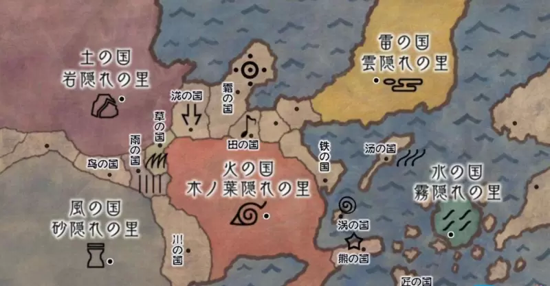 火影忍者地图包括几大忍村 火影忍者各忍村地图板块介绍图2